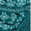 Polar Night Blue Floral Printed Chiffon Saree with Blouse Piece