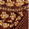Coffee Brown Floral Printed Chiffon Saree with Blouse Piece